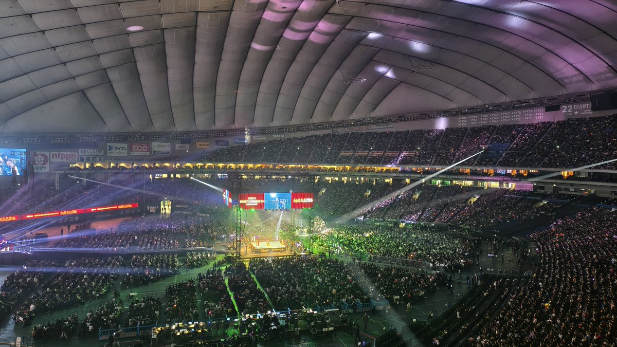 spearmint8296's tweet photo. 昨日は棚橋弘至選手の��退試合を観てきました
まだ対戦相手が発表される前にチケットを取りましたが、取っておいて良かった
超満員の東京ドーム
引退セレモニーにジェイホワイト、ウィルオスプレイ、ケニーオメガ、そして内藤哲也の姿を見れただけでも最高でした😭 https://t.co/b6IFgRFcqm