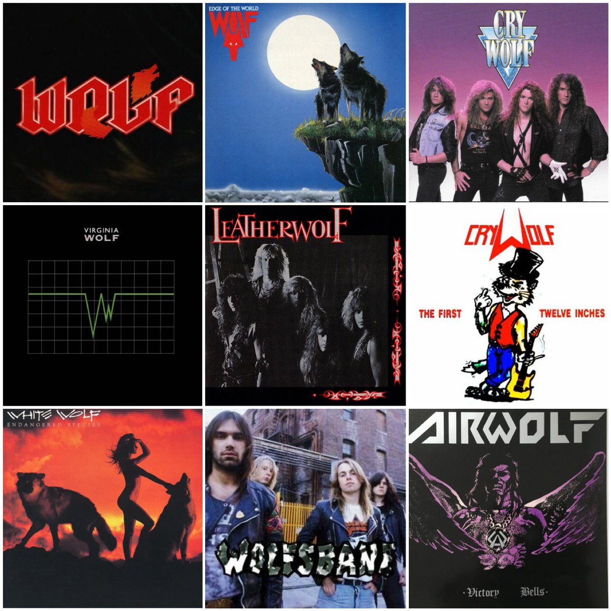 iwata_thy_name's tweet photo. 今週末にWOLFを観ます
そういえば80s中盤〜後半には狼たち🐺が咲き乱れてました
この中にボンゾの息子、Sグリメットの弟、アイアン・メイデンに入ることになるヴォーカリストなどいたりして、なかなかオツなんです
#WOLF x2
#CRYWOLF x2
#LEATHERWOLF
#VIRGINIAWOLF
#WHITEWOLF
#WOLFSBANE
#AIRWOLF https://t.co/rvpbYjUaq8