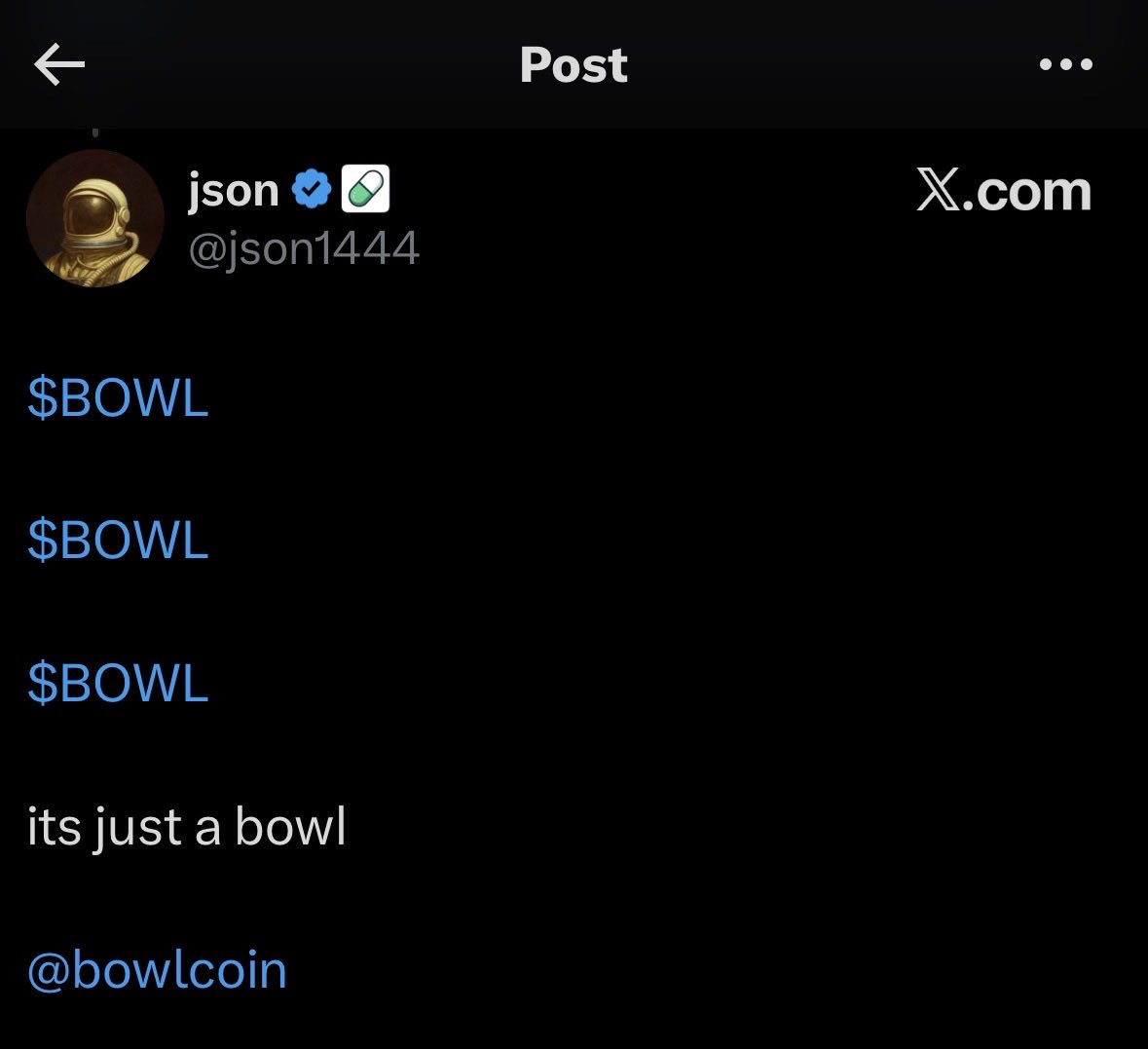 He is leader of $BOWL 

58BHKnE8g3nQrk5bLMCEXPayDZ4oGWzZgpvcFiVn3X9c