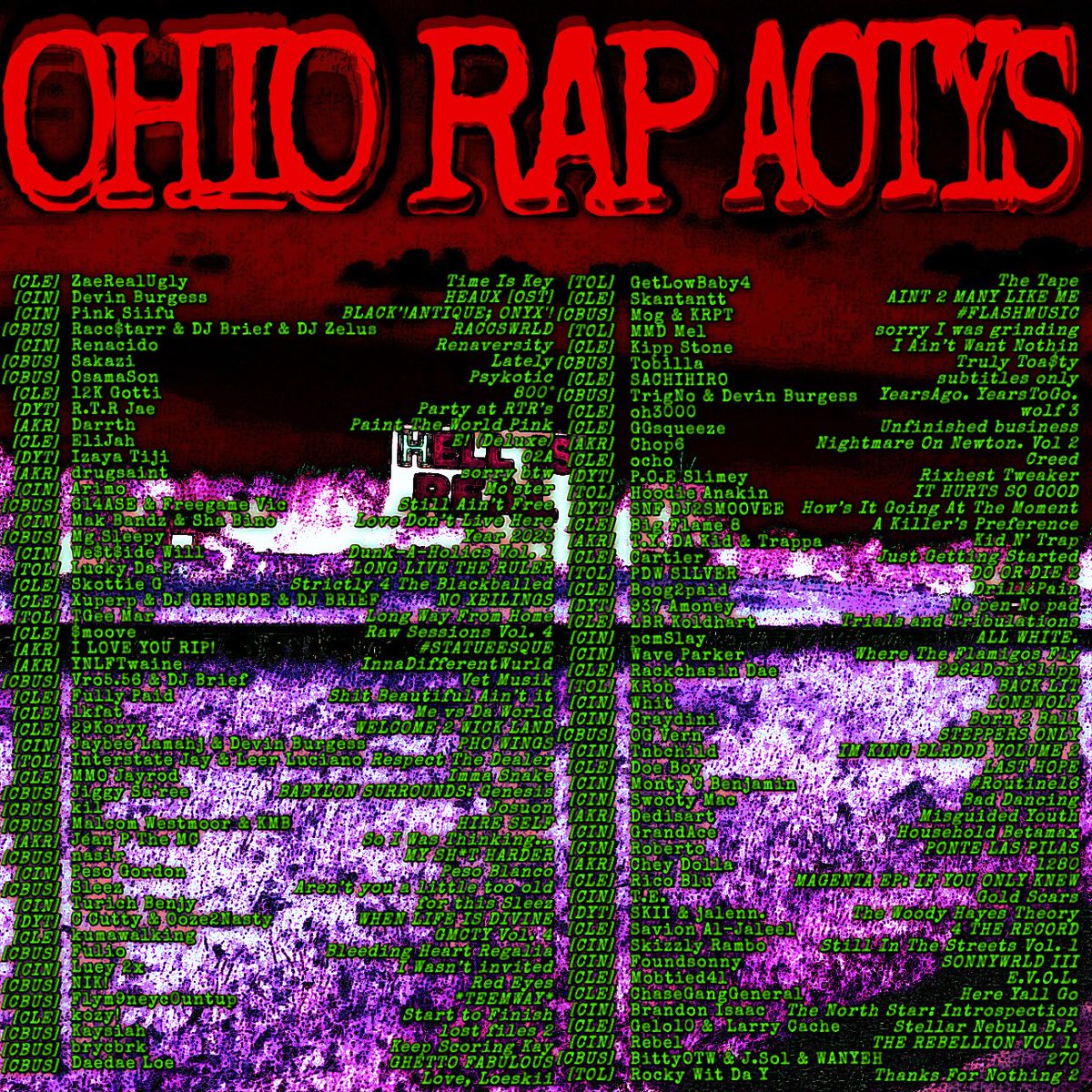 dubbobubbo's tweet photo. 100 of my favorite ohio rap albums from 2025, loosely ordered. https://t.co/QnOjhXjo4x