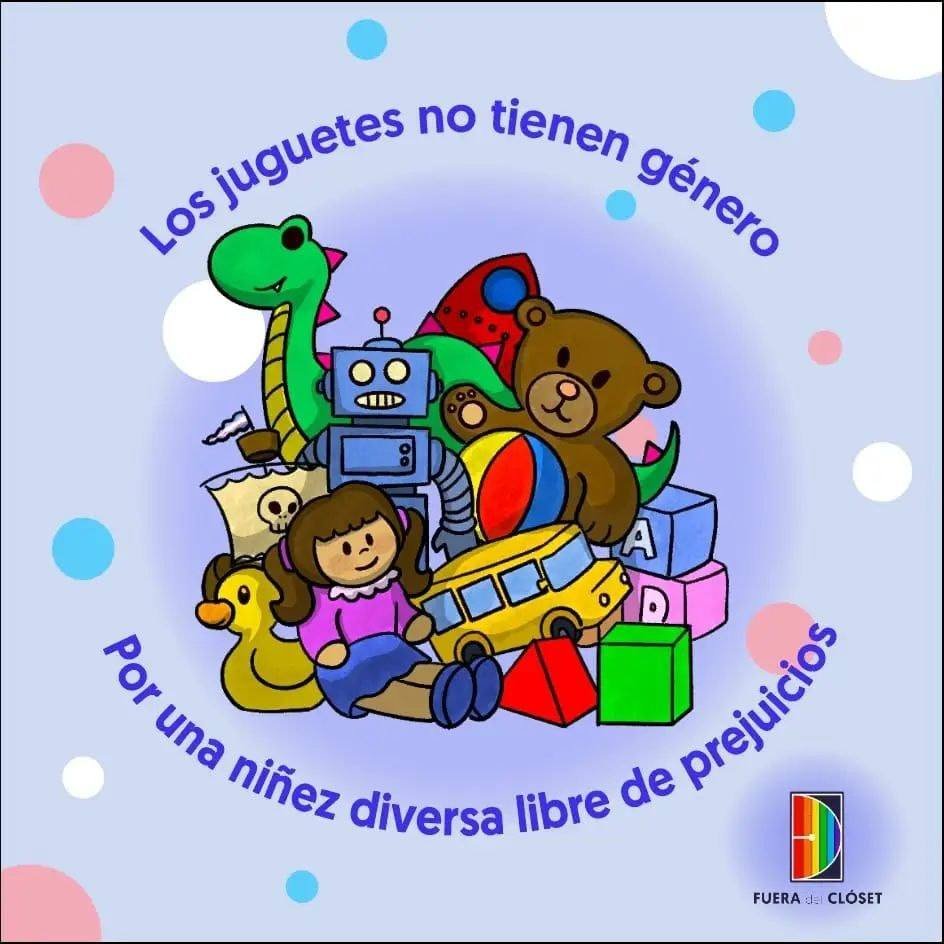 Los juguetes, la ropa ni los colores tienen género. 👧 👦🪀🧸

La niñez tiene derecho a ser felices, a elegir lo que quieren ser y a vivir sin violencia ni discriminación.

En el #DíaDeReyes y el resto del año, que éste sea un recordatorio siempre.