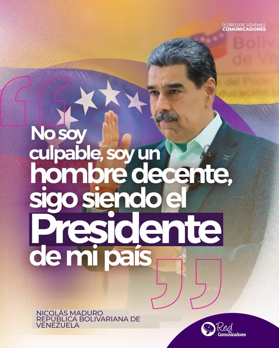 "Soy el presidente de #Venezuela y me considero prisionero de guerra. Me capturaron en mi casa de Caracas"

- Nicolás Maduro, desde el tribuna de New York.