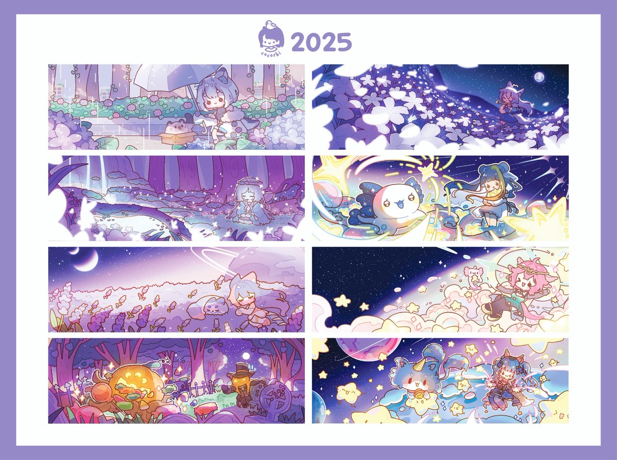 just some purple banner comms from last year (⁠｡⁠･⁠ω⁠･⁠｡⁠)⁠ﾉ🟣☂️🪻

#VGenComm #vgenartist #VGenComms