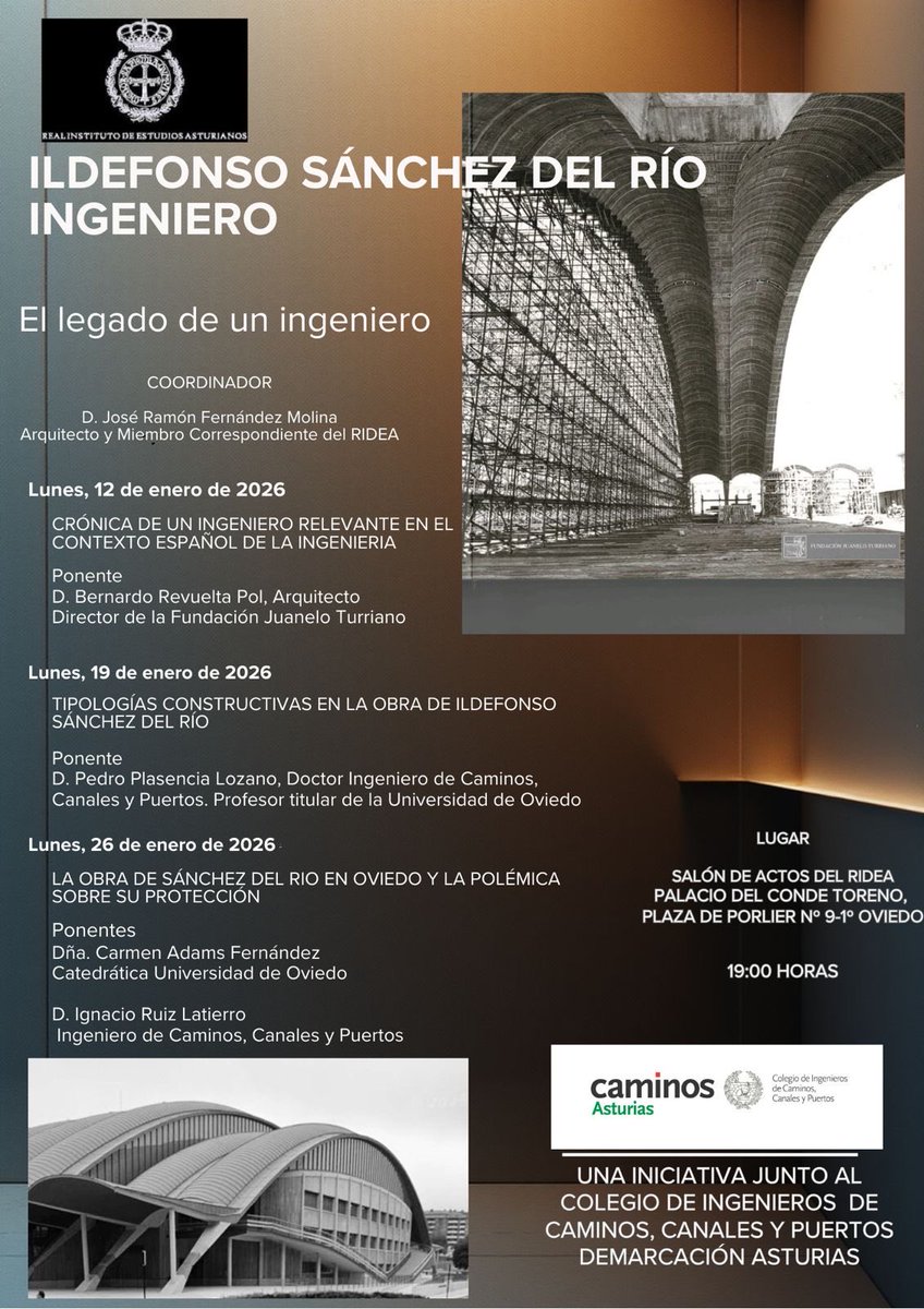Un honor participar junto a Ignacio Ruiz Latierro, Bernardo Revuelta y Pedro Plasencia en este seminario dedicado a Ildefonso Sanchez del Río que coordina José Ramon Fernandez Molina
Organizan  el ⁦<a href="/RIDEA_Asturias/">RIDEA</a>⁩ y <a href="/CaminosAst/">CICCP Asturias</a>