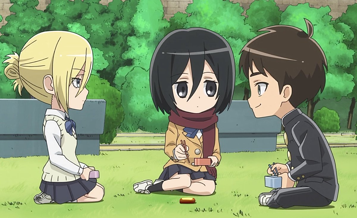 mikasa and her two girlfriends