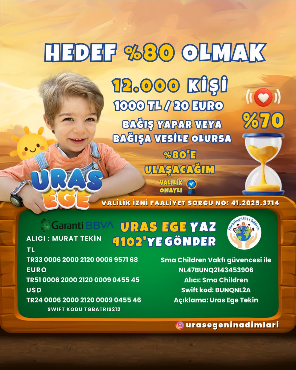 "Evladımın ayağı taşa değse benim yüreğim kanar" ... Uras Ege ye destek olalım #UrasEgeyeBirAdımOl