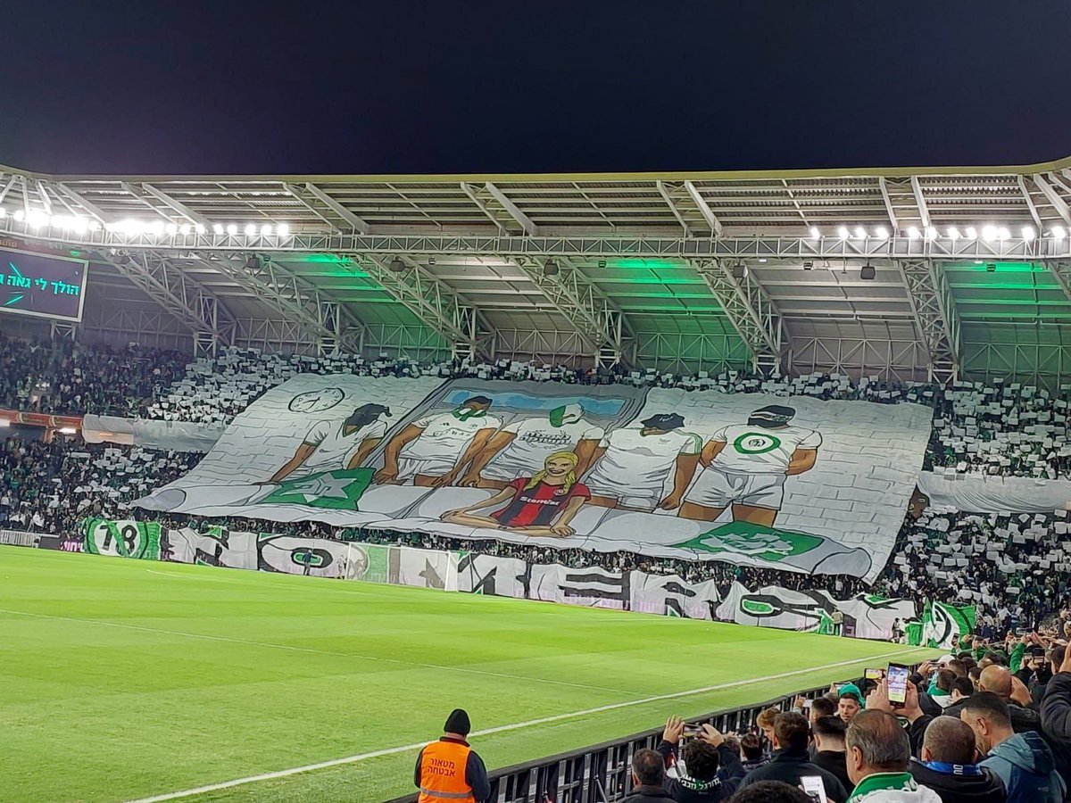 GuyShahar93's tweet image. התפאורה של אולטראס חיפה בדרבי