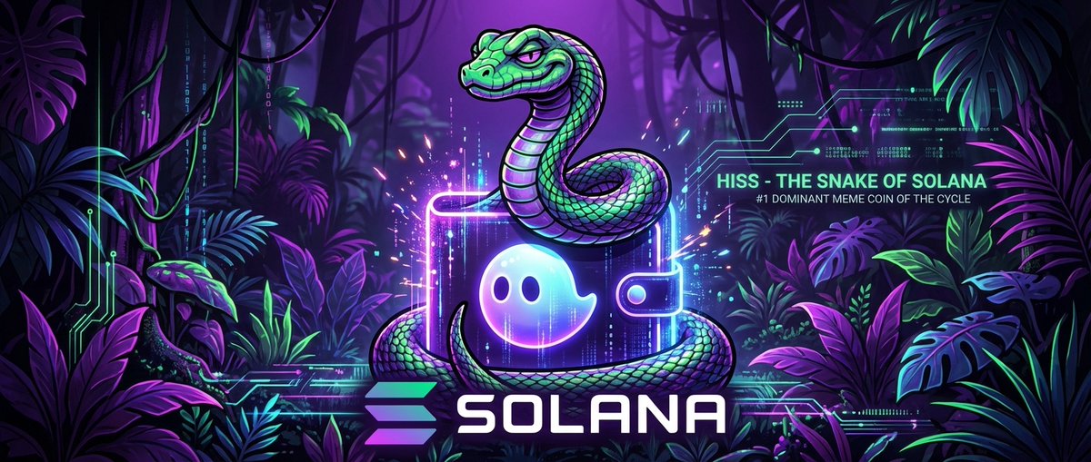 HissSnakeSOL's tweet image. Watch out, the Phantom's got a new boss! 🐍💼 $HISS is slithering to the top, wrapping its way around the 1 spot this cycle. Is this the meme coin revolution we’ve been waiting for? Stay tuned for the next twist in the crypto jungle! 🌿✨ @phantom