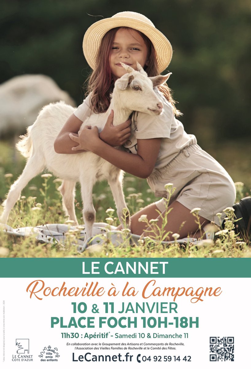 LeCannetVille's tweet photo. ROCHEVILLE À LA CAMPAGNE
Samedi 10 et Dimanche 11 Janvier de 10h à 18h
Place de Rocheville
#LeCannet #Rocheville #CotedAzurFrance #animauxdelaferme #produitsduterroir #ideeweekend #sortieenfamille #enfants https://t.co/QPzqzJ7MKC