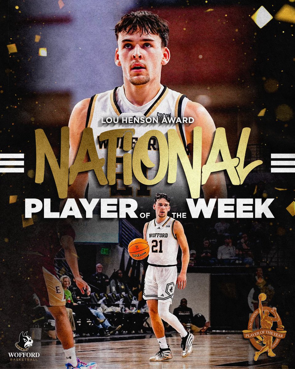 WoffordMBB's tweet image. The First Terrier to win the Lou Henson National Player of the Week🐾👑

64 PTS
21-32 FGM
12-20 3PM
9 REB
4 AST

#ConquerandPrevail #ForTheW