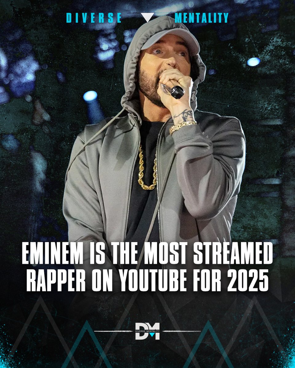 Eminem continues dominating Hip-Hop and it's nothing new! 👀🔥

As 2025 came to a close we reported on 50 Cent being the most streamed New York rapper on YouTube, but now we bring you the FULL list with all the rappers in Hip-Hop.

Of course, Eminem lands at #1 surpassing