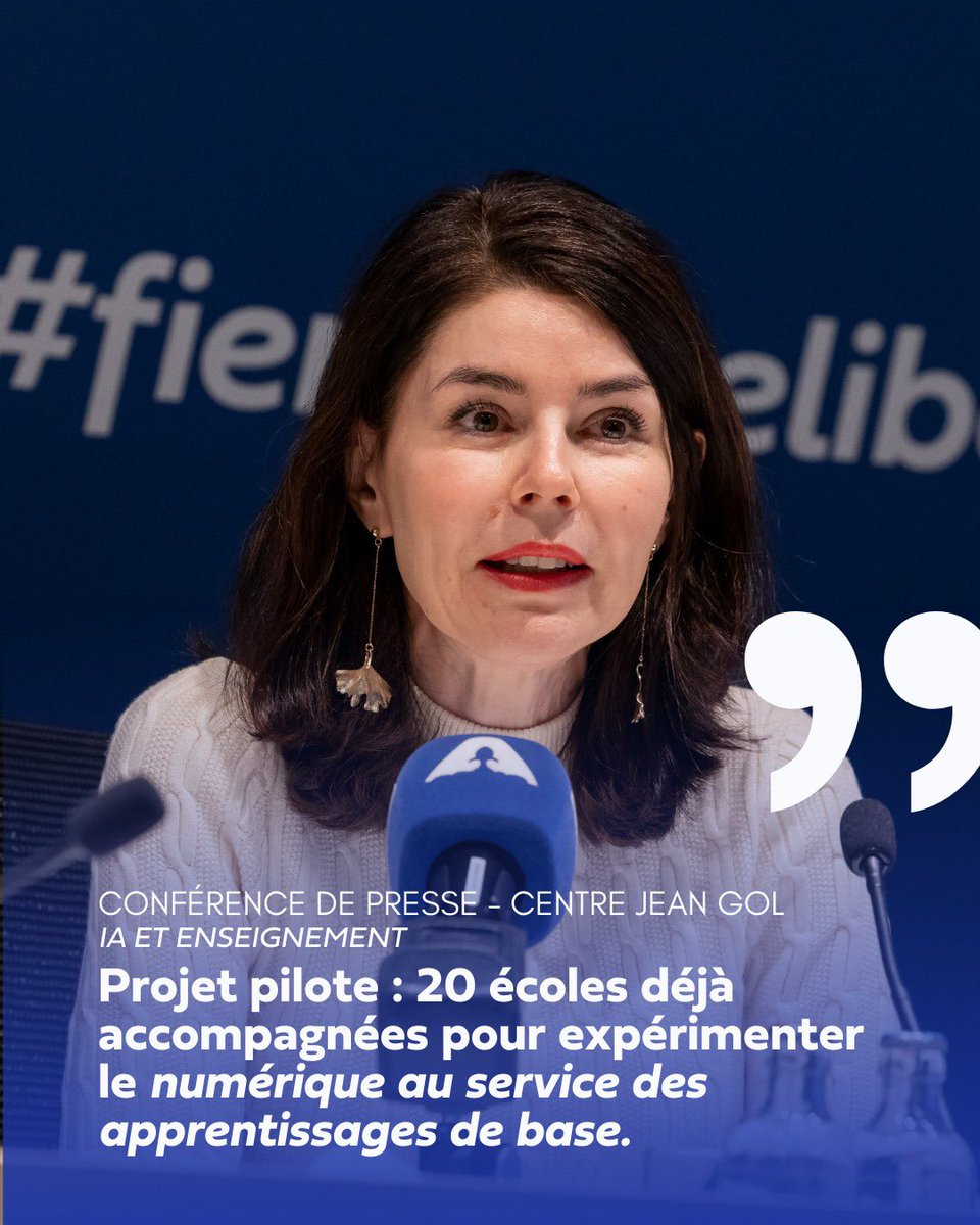 🗣️ “Piloter l'IA aujourd'hui pour ne pas la subir demain."

L’intelligence artificielle est déjà une réalité pour un grand nombre d’enseignants et d’élèves.

À l’école, elle doit être abordée de manière responsable, comme un soutien artificiel à l’intelligence humaine, au service