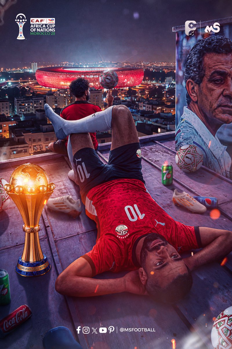 MSFootball12's tweet image. History is the language of Egypt 🇪🇬⚔️

And in the stillness of the night… the ball speaks
And Rabat hears the pulse of the stands from afar
These are nights of championships, not just a match
And when the dream draws near… sleep flees
Qualification is written under the light of…
