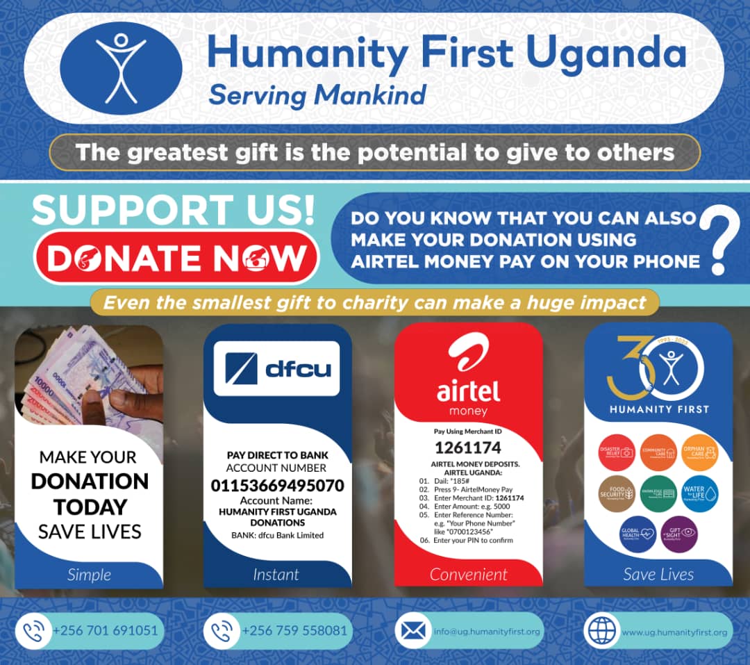 The greatest gift is the potential to give to others. 
Support @HumanityFirstUganda and help save lives today. You can donate directly to the bank account or easily via Airtel Money Pay using Merchant ID 1261174. Every contribution makes a huge impact. 
#HumanityFirstUganda