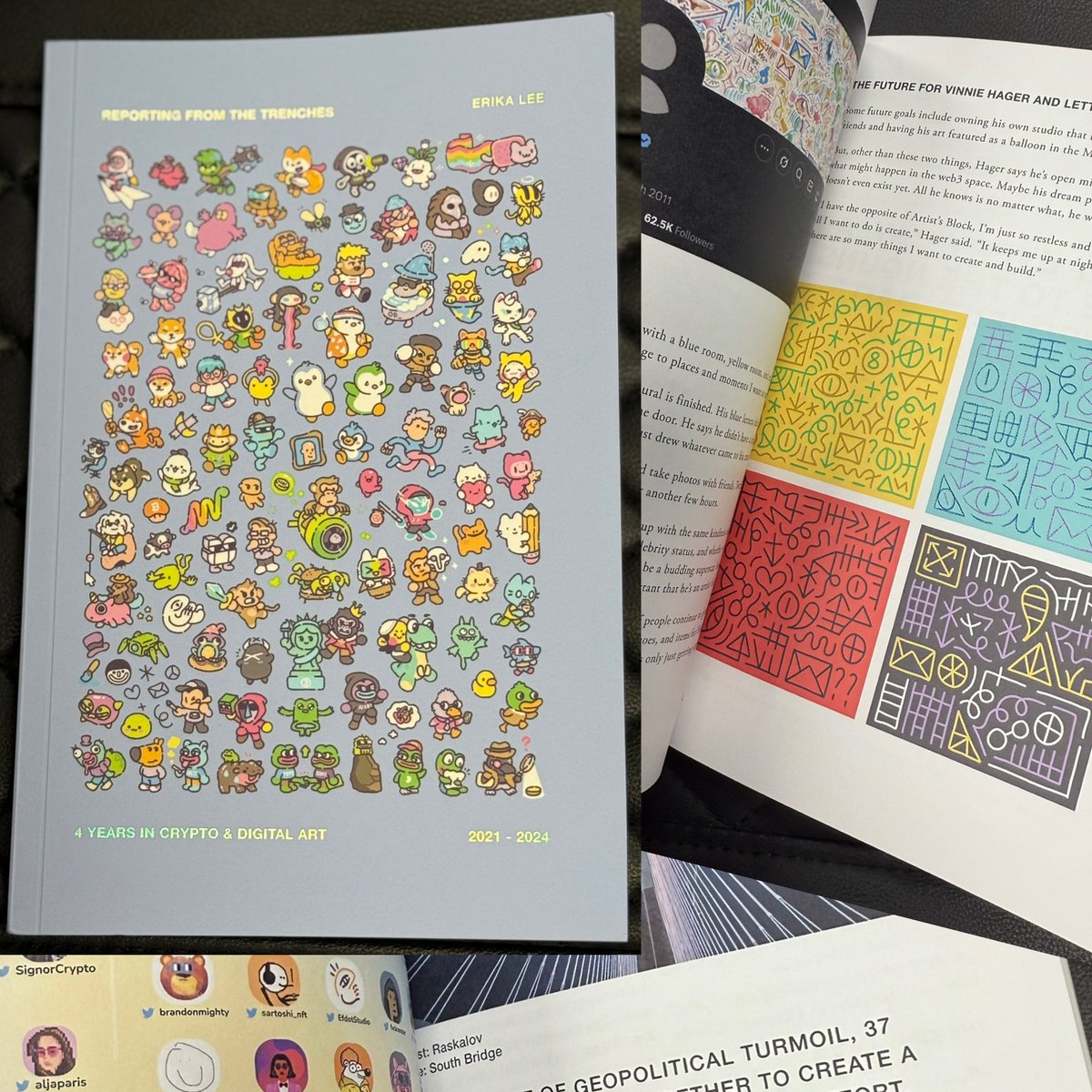Huge thank you to @erikalee for gifting me your book “Reporting from the  Trenches: 4 Years in Crypto and Digital Art.” An absolute must-read for  anyone navigating NFTs and Web3! So thankful