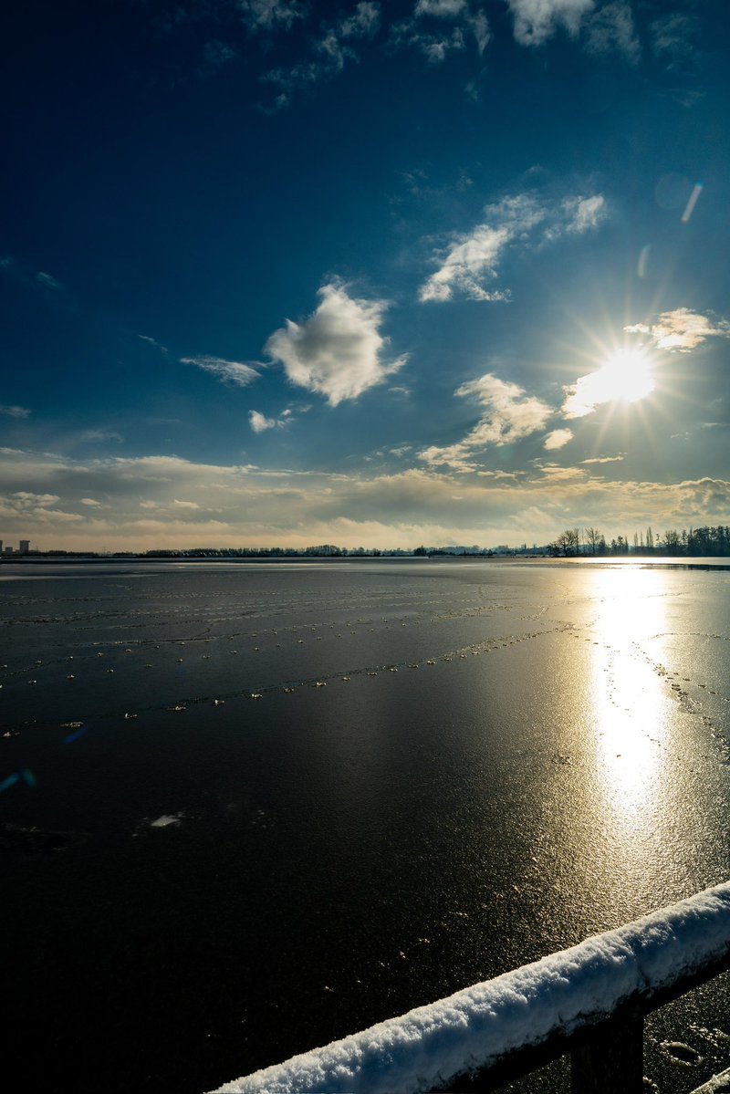 Vanmiddag was het heel even moinqeer in het zonnetje 😎 #sneeuw #Rottemeren