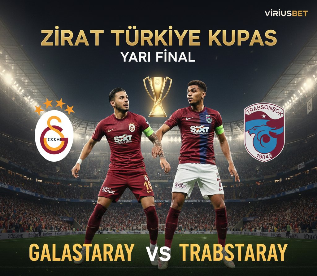 🏆 Ziraat Türkiye Kupası’nda Dev Kapışma: Galatasaray 🆚 Trabzonspor!

Yarı final heyecanı kapıda, sahadaki mücadele nefes kesecek! 🏟️⚽️ Bu kritik maçta heyecanı VİRUSBET ile ikiye katlamaya hazır mısın?

✌️Virusbet Giriş: cutt.ly/IrdbEl3D
#GSvTS #virusbet