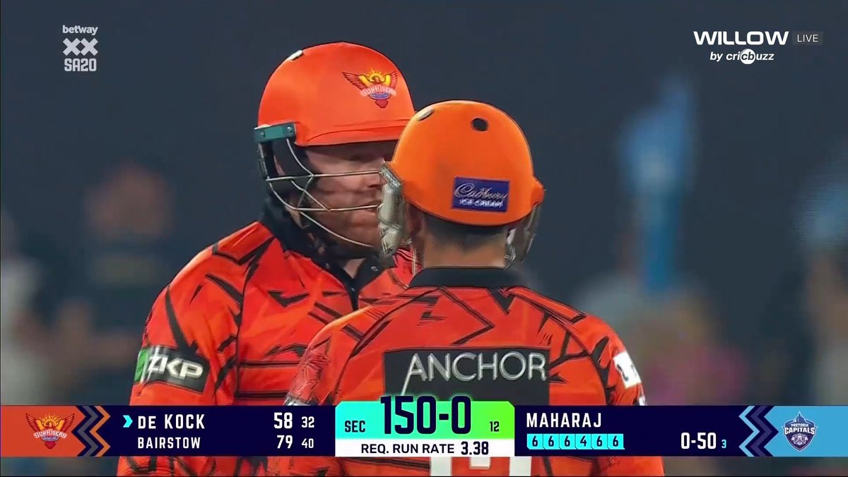 6,6,6,4,6,6 from Bairstow - 34 runs off Keshav Maharaj in one over.

This is the most runs conceded in an over in SA20 history, breaking Dupavillon (30) and Sipamla (29).

He's literally finished. Dunno how people call him the world's best and wanted him to captain SA T20 team.