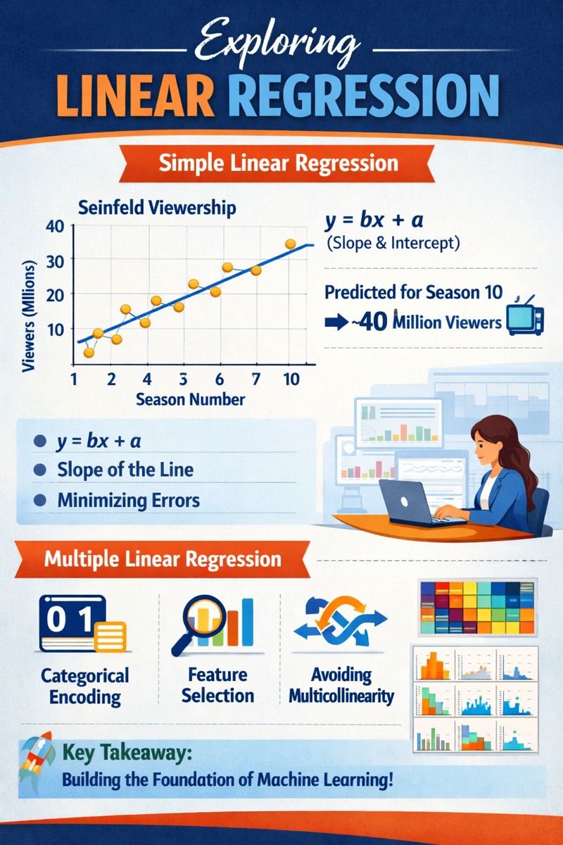 LawrenceDa56328's tweet photo. Today I revisited Linear Regression — the “Hello World” of ML.
From slope &amp; residuals to feature selection and multicollinearity, it’s clear why this simple model builds the foundation for everything that follows. 🚀

#MachineLearning #LinearRegression #LearningInPublic https://t.co/0A4kOOQWOx