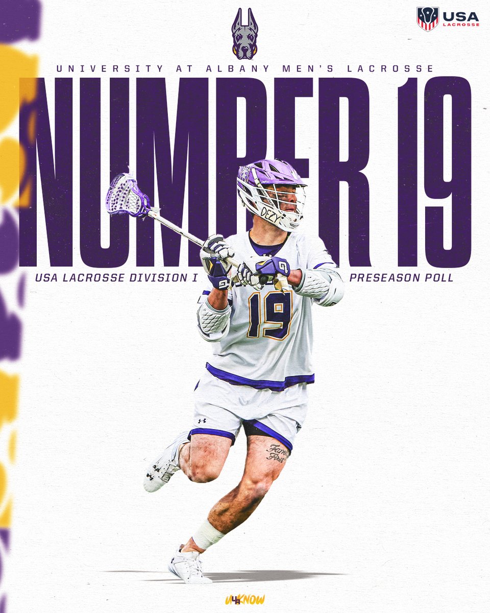 Comin' in at #19 in the <a href="/USA_Lacrosse/">USA Lacrosse</a> Preseason Top 20 📃

#UAUKNOW