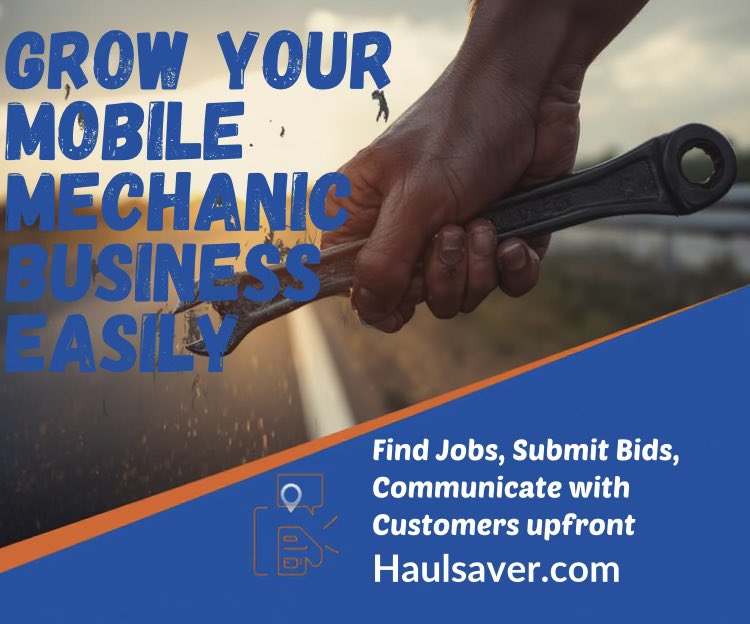 Haul_Saver's tweet photo. Mobile mechanics—find jobs, bid confidently, and communicate upfront with customers on HaulSaver 🚗🔧
#HaulSaver #MobileMechanic #AutoRepair #GetMoreJobs https://t.co/Q7Jx4dCbco