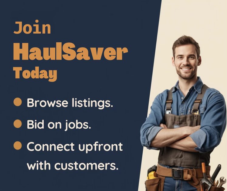 Haul_Saver's tweet photo. Handymen—get booked for furniture assembly, small plumbing, and small electrical jobs on HaulSaver 🛠️🏡
#HaulSaver #Handyman #HomeRepairs #GetMoreJobs https://t.co/RKEwHPkt8b