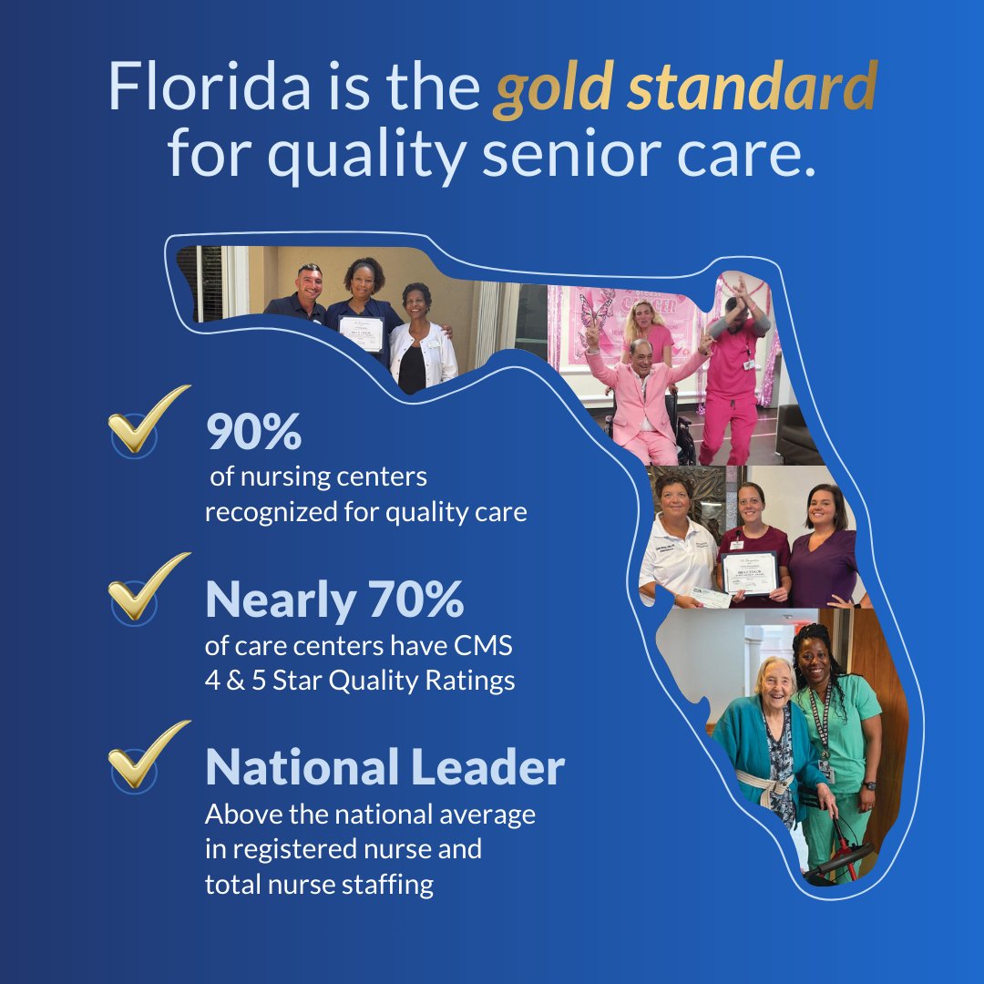 Florida’s nursing centers continue to set the Gold Standard for high-quality care!

Through innovation, holistic services, and dedicated teams, FHCA members lead the nation in keeping residents healthy, safe, and independent.