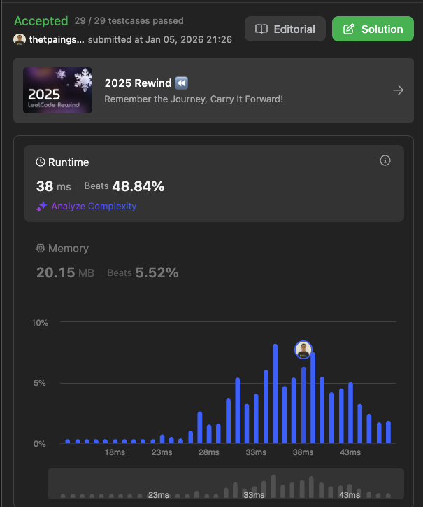 Problem #35 is in the bag!        
Practicing Python on LeetCode. Onward to the next challenge!      
leetcode.com/problems/linke…
#PythonDev #LeetCodeProgress