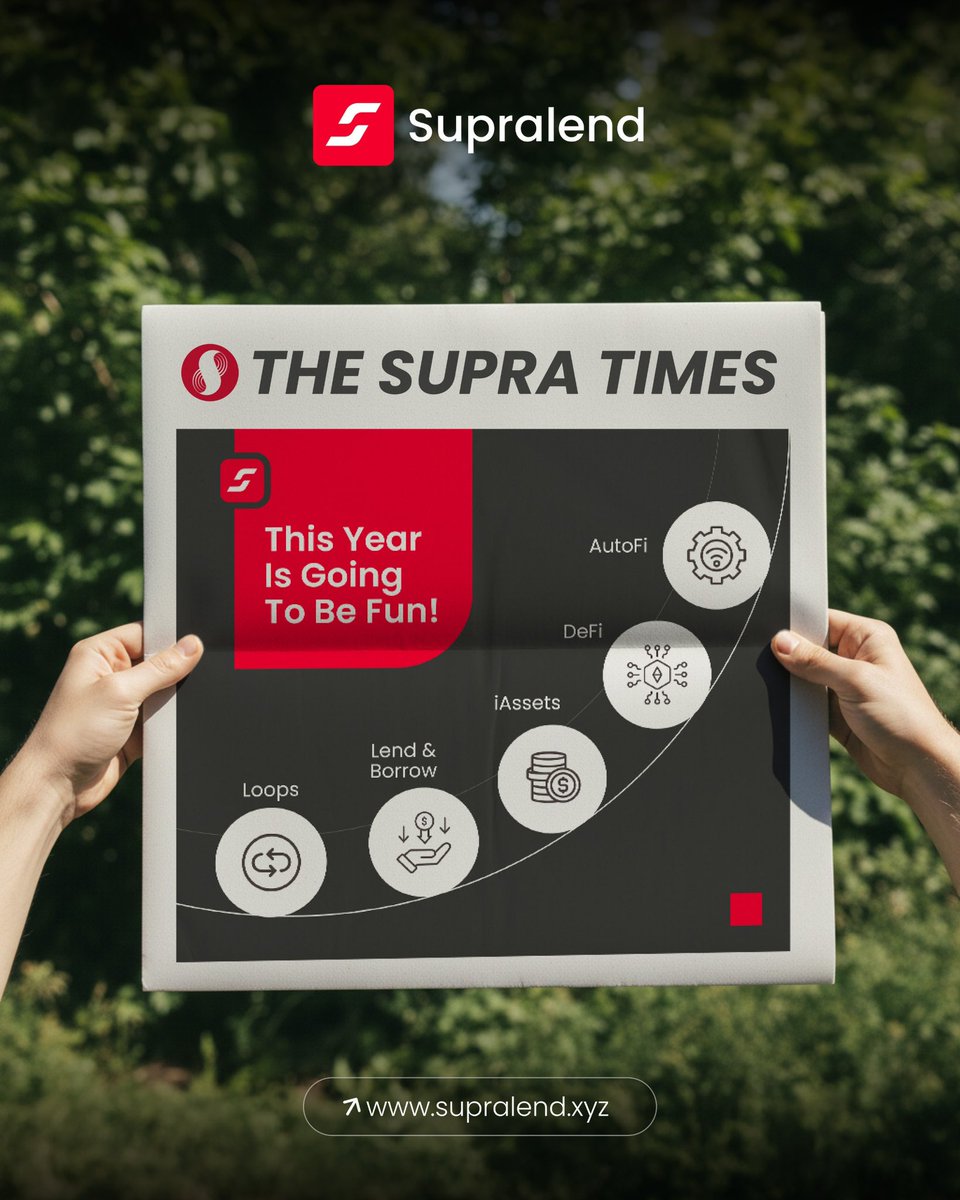 supralend's tweet photo. gm everyone, 

This year is going to be remarkable. 

Stay Tuned to know more 🔔 https://t.co/LeXEXxPNZq
