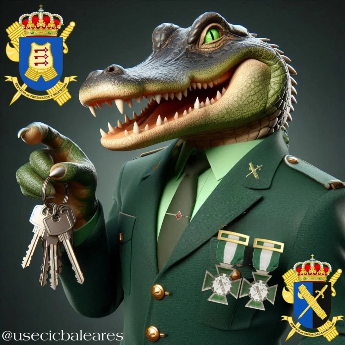 MqGuardiaCivil's tweet photo. ¿Sabéis por qué a los veteranos de la Guardia Civil se les llama, cariñosamente, "CAIMANES"? 

•No se sabe cuándo realmente se empezó a hacer uso en el argot policial,de la palabra #Caimán 🐊 para referirse a los guardias civiles #VETERANOS. https://t.co/aB16yIb9Ea