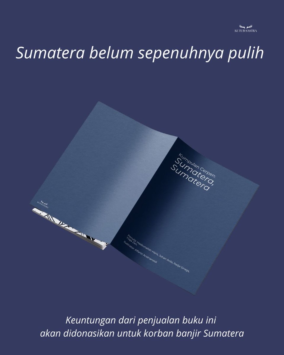 smpangsiur's tweet image. halo, kawan2. kami menjual zine berisi 4 cerpen bertemakan banjir sumatera. harganya 50k. program ini digagas kutub sastra: komunitas sastra yang bergiat di padang. seluruh keuntungan penjualan akan didonasikan kepada korban bencana sumatera.

⬇️