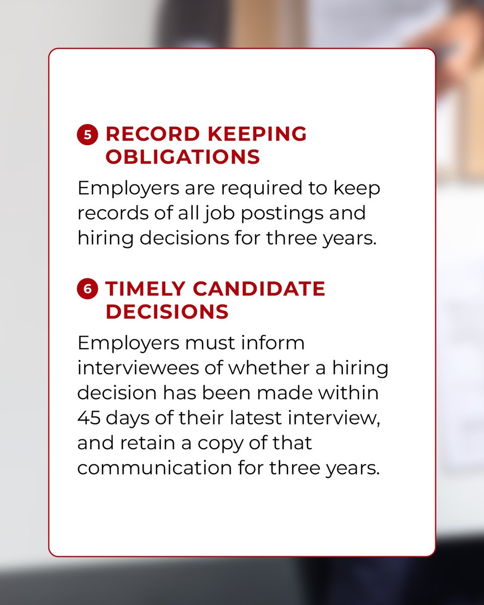 LROstaffing's tweet photo. New year, new rules! 📢 Ontario’s updated job posting requirements are officially in effect, including pay transparency, AI disclosures and vacancy status. We’ve shared the highlights here — for a deeper breakdown of what employers need to know, visit ➡️ https://t.co/R88mMA8GK2 https://t.co/5SkyiBfH1B