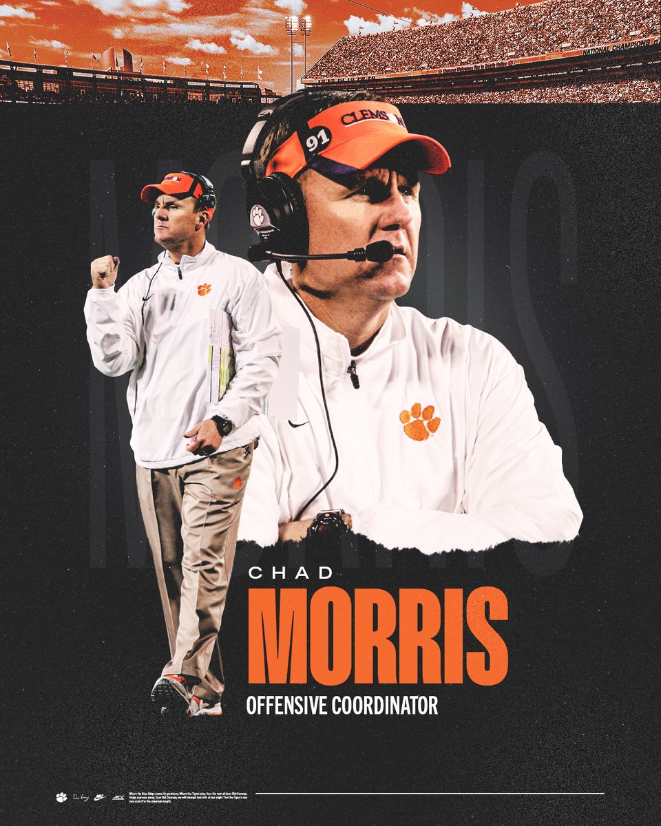 ClemsonFB's tweet image. Welcome back, Coach!

📰: clemsontigers.com/clemson-hires-…