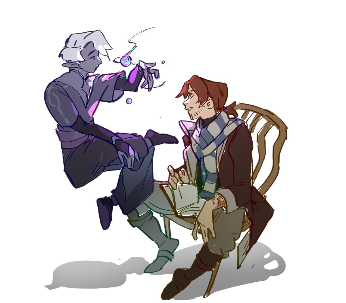 Lunar_Jane03's tweet image. wizards are having a discussion. #themightynein #shadowgast #CriticalRole