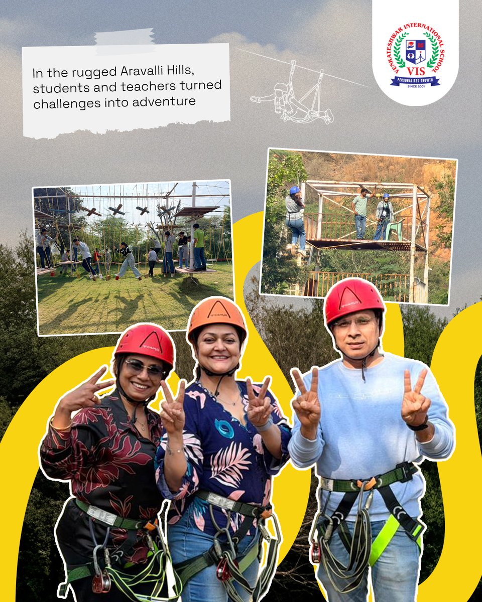 VenkateshwarIn4's tweet image. Grade XI took learning beyond the classroom at Camp Dhauj 
From rock climbing to team challenges, the experience built confidence, resilience, and teamwork bringing VIS’s forward-thinking curriculum to life.

#VISExperience #FutureReadyLearners #AdventureLearning  #VISDwarka