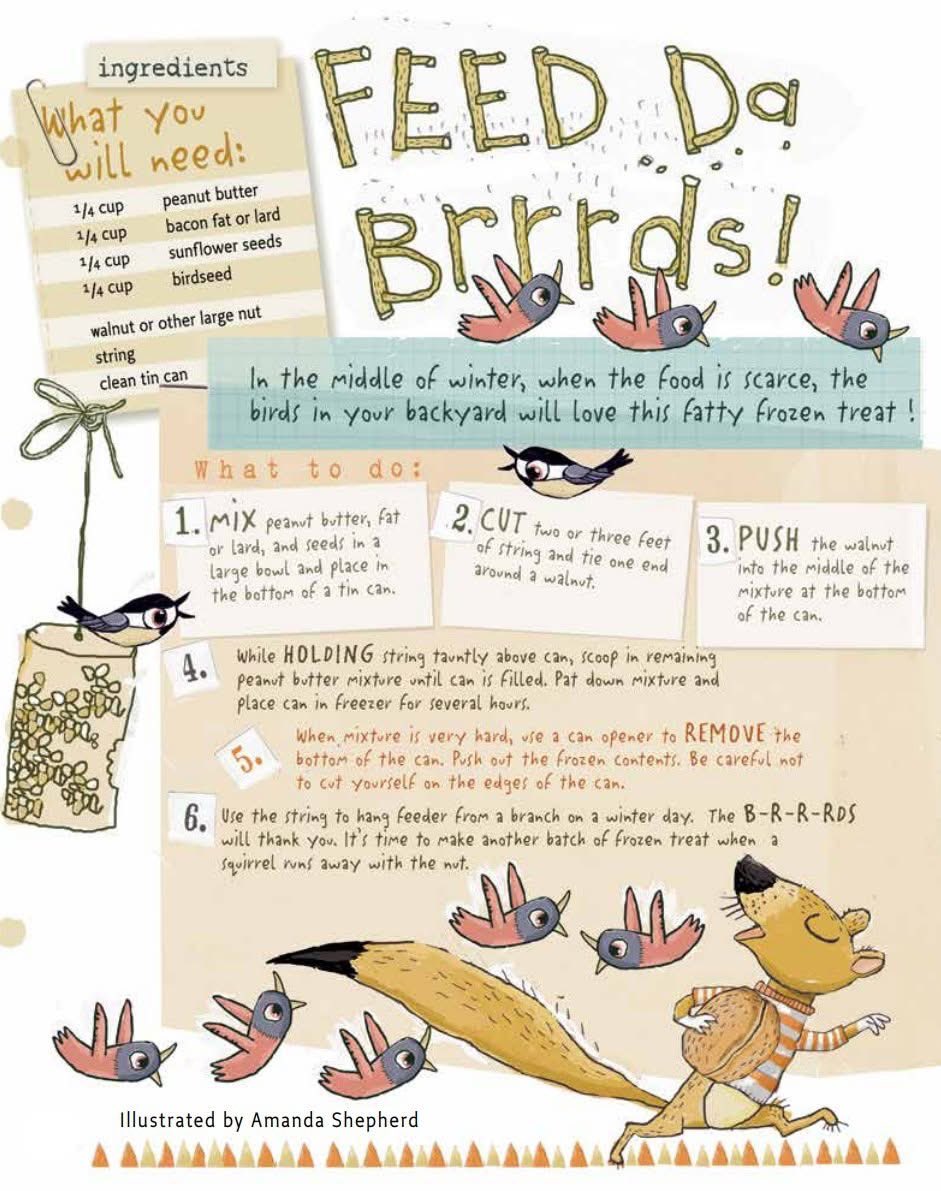 CricketMediaInc's tweet image. #MakeItMonday! 🐦Oh, the weather outside is frightful, but the birds will find this treat delightful! Here's a wintertime recipe from CRICKET Magazine that you can make to feed local birds!