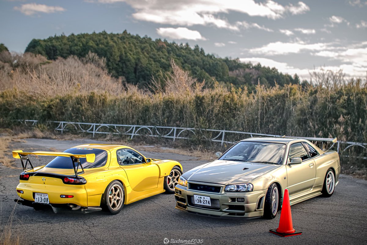 RM_LeftFoot's tweet photo. 先日の撮影会の写真頂きました！
高橋啓介vs星野好造
原作シーン再現！！
個人的にも1番好きなシーンを再現出来て感動！
ご協力ありがとうございました！
GTR:@nismo35R34nur 
写真:@tsubameFC3S https://t.co/U0F4olk2Rg