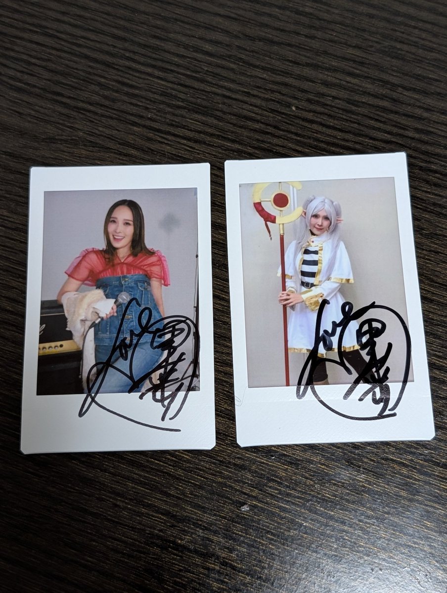 愛内里菜ちゃんのミーグリでサイン入りチェキ、フリーレンあって良かっ