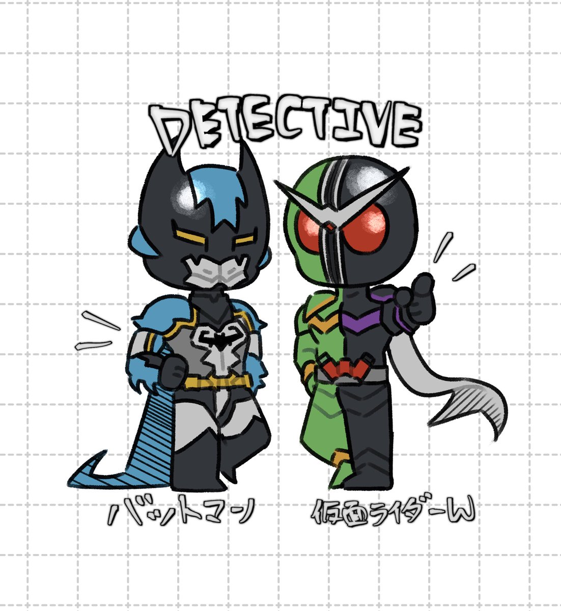 NatsunoAzusa's tweet image. Immortal Legend Batman &amp;amp; Kamen Rider Double