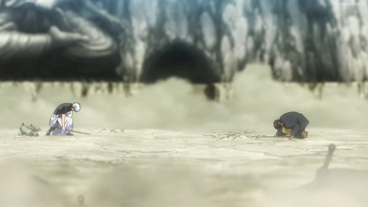 reioftheikeda's tweet image. Gintama episode 304, “Those Who Protect Everything” (万事を護る者達), aired 10 years ago today in the Gintama anime on January 6, 2016.

The showdown between Gintoki and Takasugi in the Shogun Assassination arc, began in this episode.