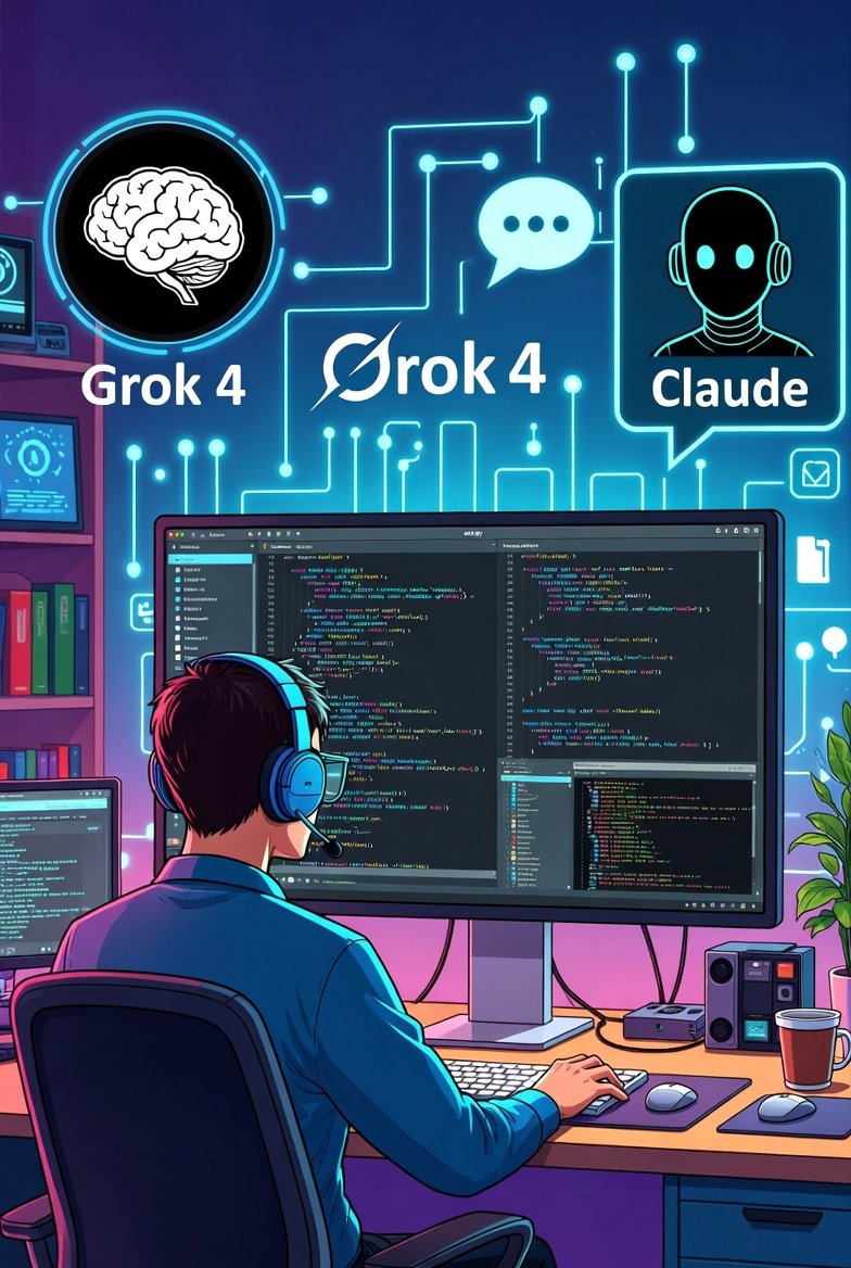 OcanRaphael_dev's tweet photo. Just wrapped a quick AI agent swarm in Cursor β Grok 4 orchestrated the logic, Claude debugged edge cases. Deployed in minutes! 2026 dev speed is unreal What's your fastest build yet? #AICoding #BuildInPublic #DevCommunity #CodeWithMe" https://t.co/QkNZZdfVIk