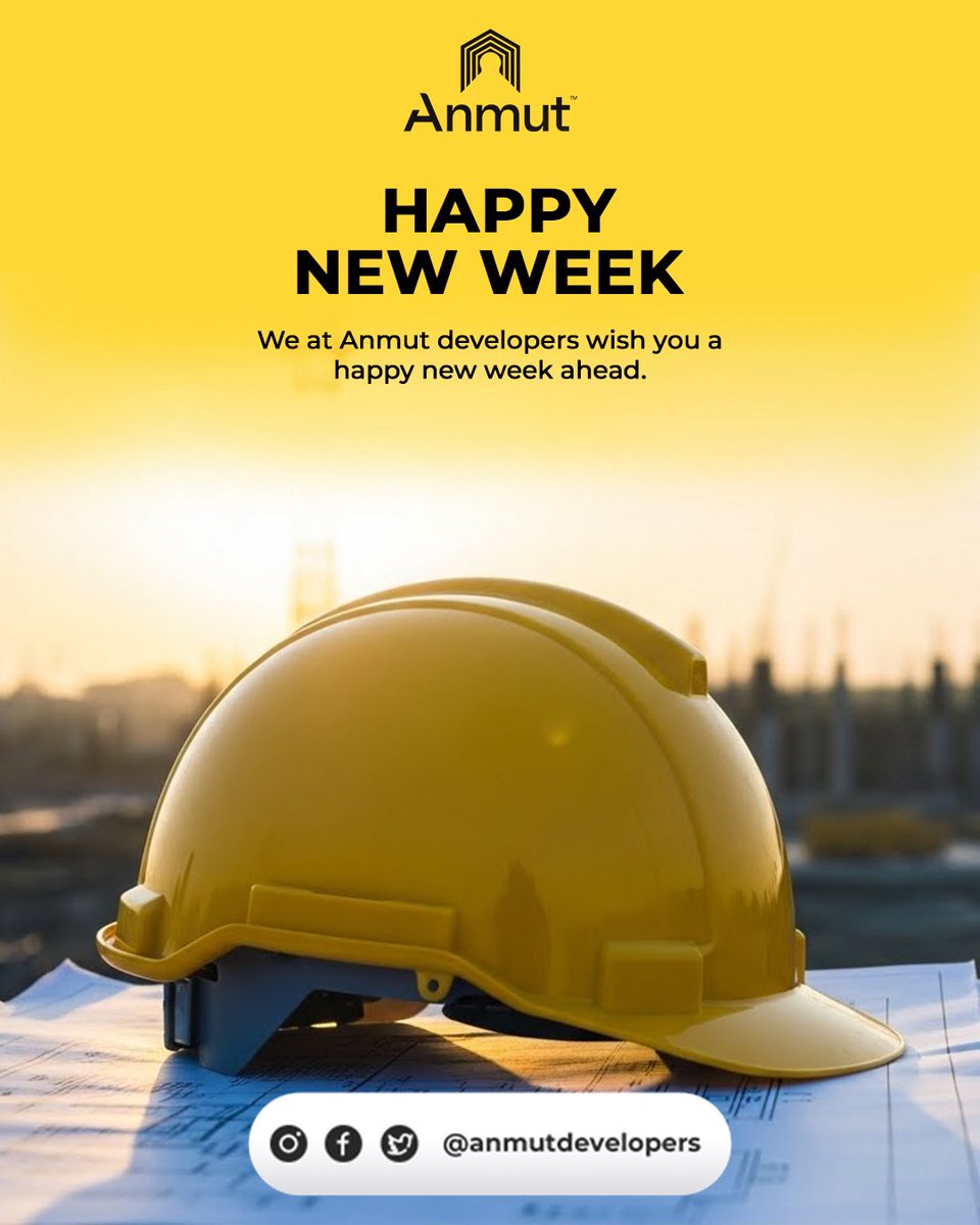 Anmutdevelopers's tweet photo. Happy new week from Anmut.
Fresh plans, clear focus, and steady progress all week long.

#Anmut #HappyNewWeek #Construction #RealEstate #NewWeekEnergy https://t.co/DXFut7JHtp