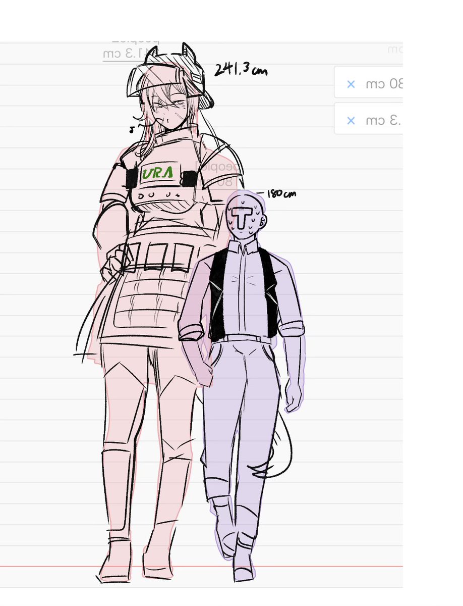 This is a conceptual diagram of height comparison. We assume that the trainer is 180 cm