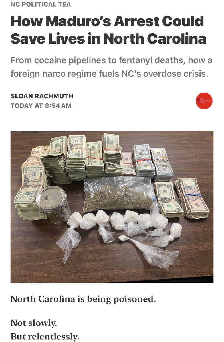 Read how Maduro's toppling in Venezuela affects North Carolina 👇🏼

open.substack.com/pub/ncpolitica…