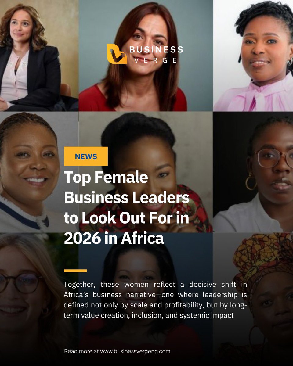 businessvergeng's tweet image. Africa’s next chapter of economic growth is already being written—and women are holding the pen.

See the list here 
businessvergeng.com/top-female-bus…

#businessverge #africabusiness #womeninleadership #futureofwork #africatech #sustainablegrowth