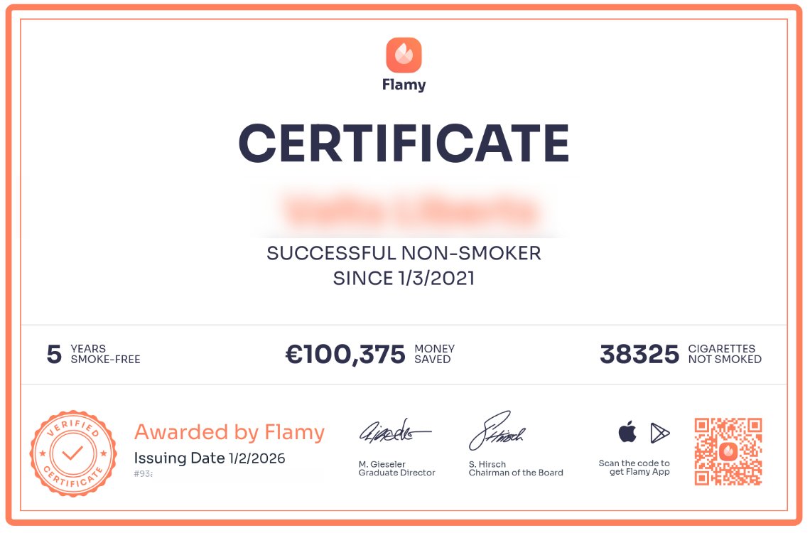 I was heavy cigarette smoker back in a day...
5 years seem like yesterday. 

Thank you
<a href="/flamy_app/">Flamy | Quit Smoking</a> 

If you want to quit it! I highly recomend this app!
____