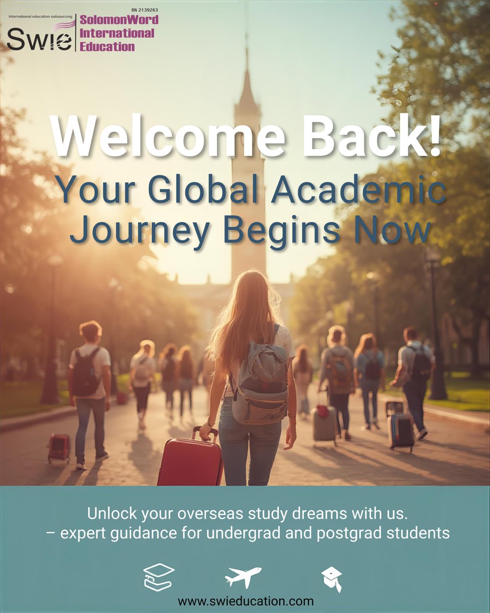 swiedu_'s tweet photo. Welcome back and happy new year 🎉

Your global academic journey begins now.
Let’s unlock your overseas study dreams with expert guidance for undergraduate and postgraduate students.

What are you waiting for😅 your global opportunity starts now https://t.co/LzatxHR7JX