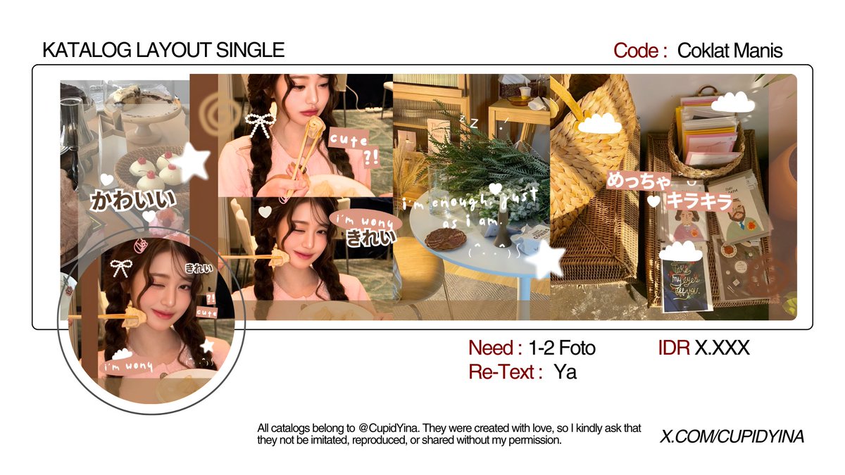 CupidYina's tweet image. help repost, tysm .. 🍤🍡
ospek yuk?!

hawooo ... i am yina-!🍰
aku ingin debut sebagai BA layout. so, aku bawa tTiGa calon anak aku. mohon ospeknya, teman timun. kira-kira berapa harga yang cocok ya? 

—jika ada kesamaan dengan yang lain, mohon kabari, yya! #zonauang