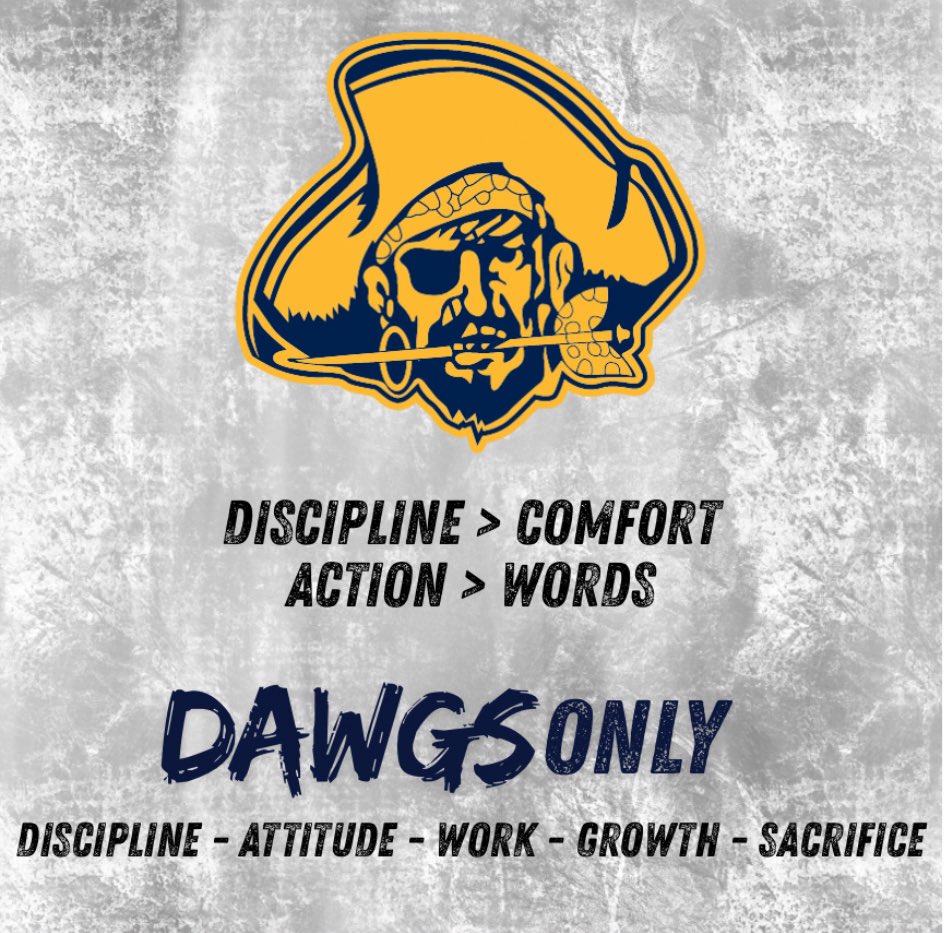 Winter workouts begin today 🏴‍☠️
Monday, Tuesday, Thursday 
4pm 
#DAWGSonly #AttackTheOffSZN
