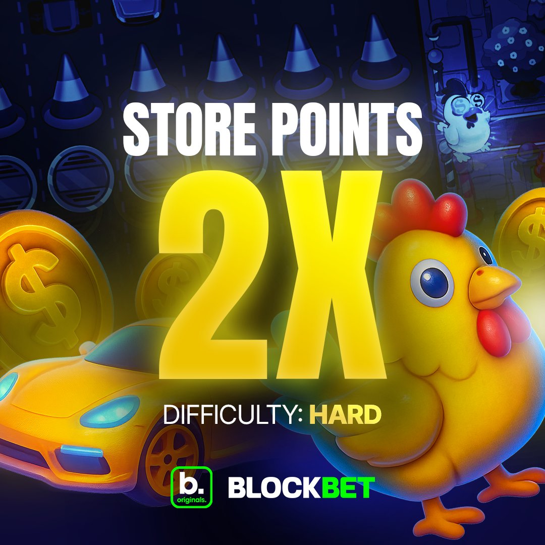 BlockBetGG's tweet image. 🐔 2x Store Points. 2x Faster Rewards ⚡️

Play Cross the Road on Hard Mode and earn double the points to unlock real rewards like PS5s, iPhone 17s, merch, and even more dropping soon.

Play. Earn. Spend. ✅